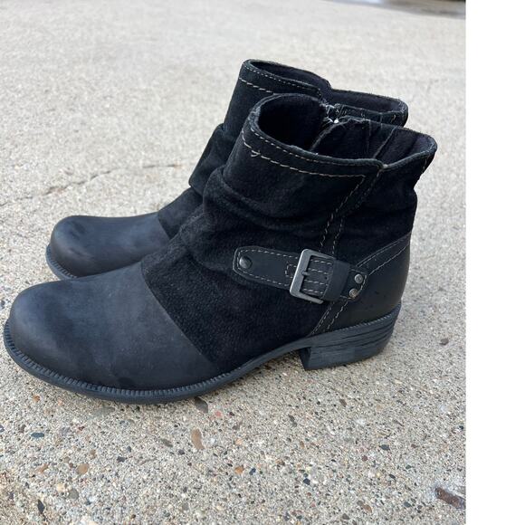 Earth Orgins Phoenix Boot, black leather, women's size 10 - Picture 2 of 12